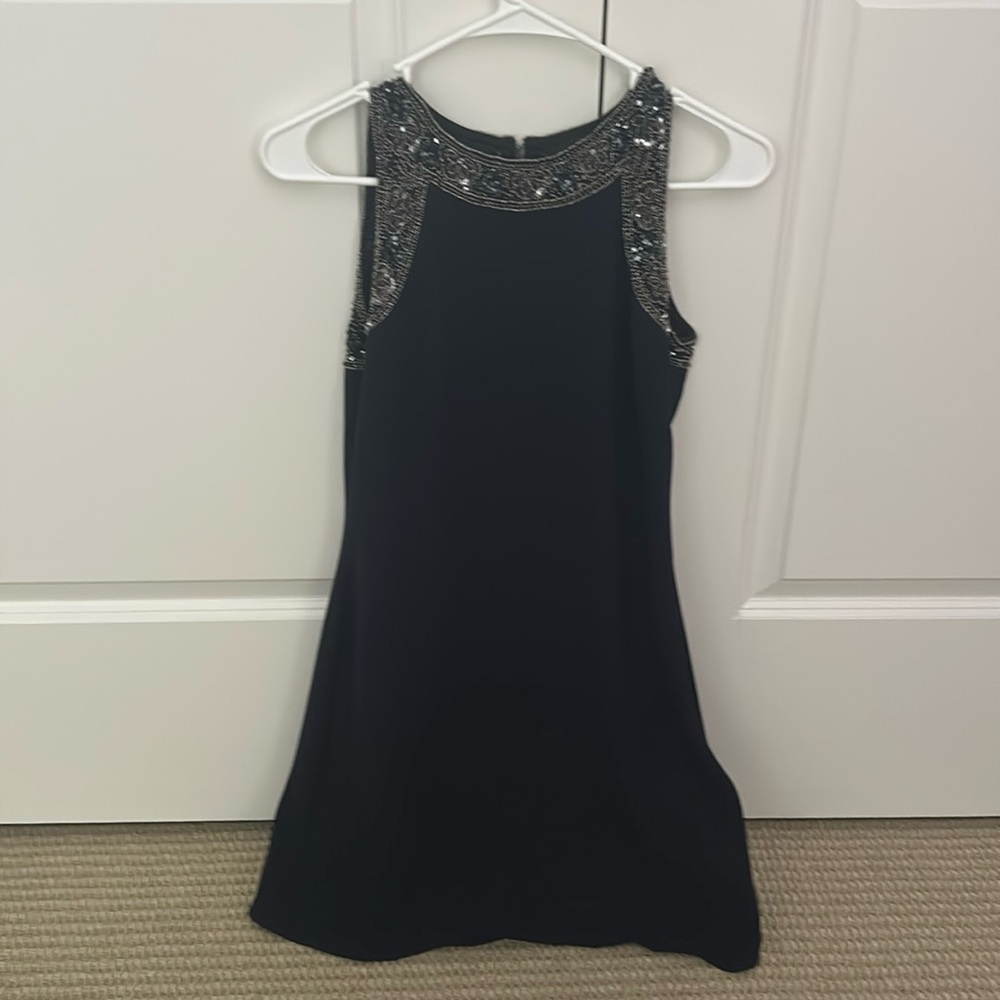 Aiden Mattox Beaded Blue Dress